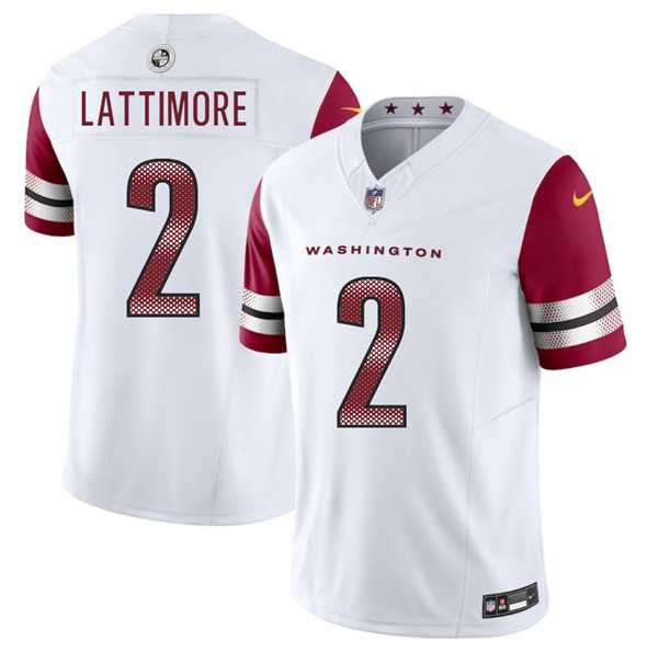 Men & Women & Youth Washington Commanders #2 Marshon Lattimore White 2025 F.U.S.E. Vapor Limited Stitched Jersey